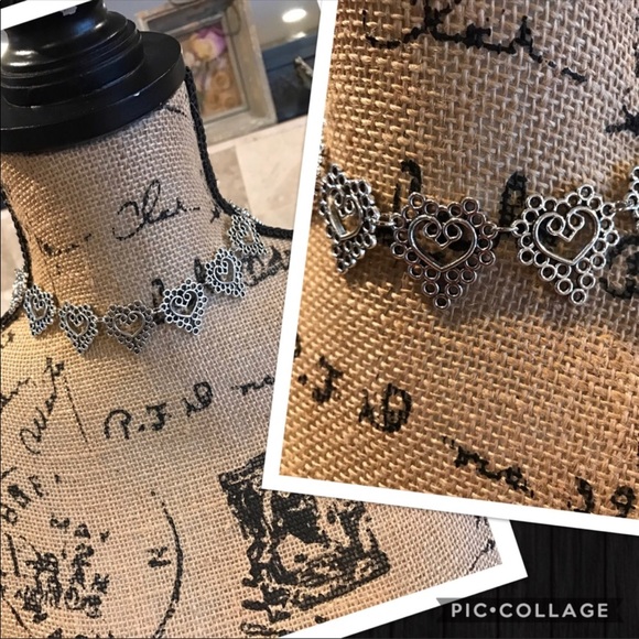 Filigree heart bohemian choker - Picture 5 of 8